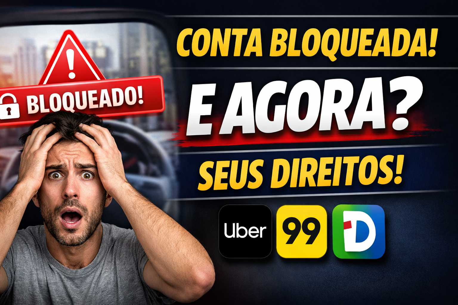 Motorista de aplicativo com conta suspensa